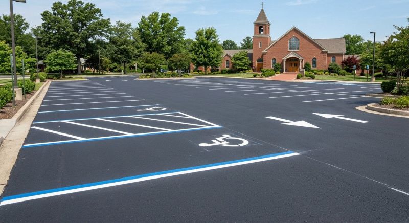 Church Parking Lot Striping in Savannah, GA