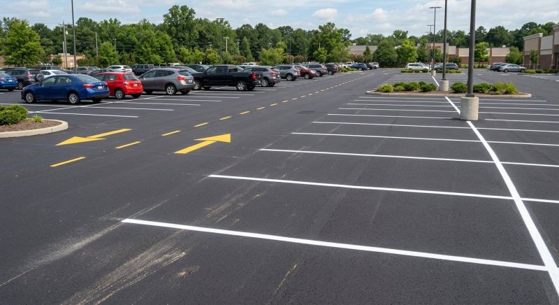 Concrete Parking Lot Striping in Houston, TX